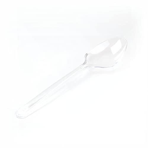 1000 Stück Mehrweg-Plastiklöffel, transparent, 17,5 cm glasklar Mehrweglöffel Mehrwegbesteck Party Löffel Kunststoff Besteck wiederverwendbar