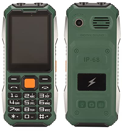 2G Unlocked Cell Phone for Seniors, Big Button Senior Cell Phone, Easy to Use Simple Mobile Phone with Dual Card Dual Standby, SOS Button, High Volume & 6800mAh Battery for Elderly & Kids(Green)