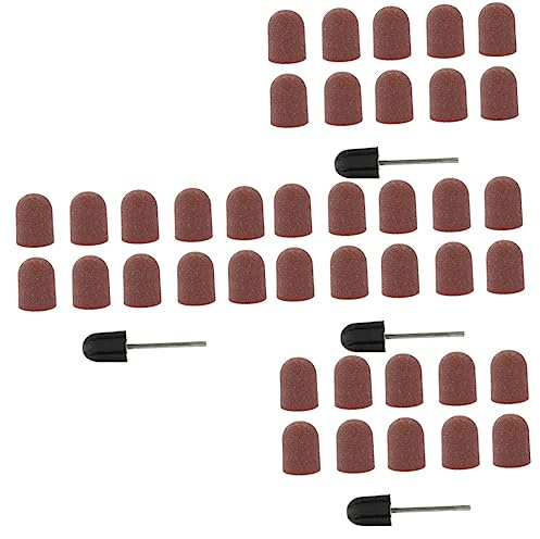 FOMIYES 40piezas Tapones De Lijado Para Manicura Caps De Lijado Reemplazables Herramientas De Uñas Con Cabezal De Pulido Para Uso Personal y Profesional