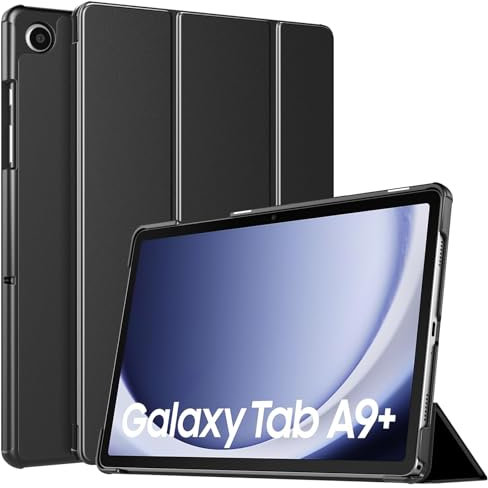 TiMOVO Cover per con Galaxy Tab A9+/A9 Plus 11 2023 SM-X210/X216/X218, Sottile e Leggero, Cover Protettiva a Guscio Posteriore Rigido per Galaxy Tab A9+, Risveglio Automatico/Sleep, Nero