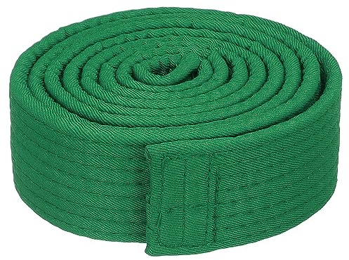 PATIKIL Taekwondo färgat rankningsbälte 3,8 cm x 5,9 m 1,8 m, polyester kampsport judo karate bälte för tränarundervisning, grön