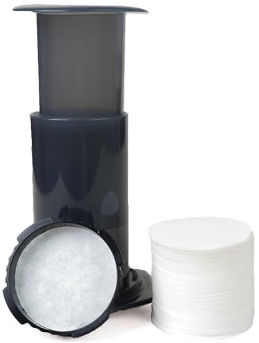 500 Pezzi AeroPress Filtri,Rotondi & 64mm,Robusti & Resistenti,Filtri di Carta usa e Getta per Macchine da Caffè Aero Press,Bianco