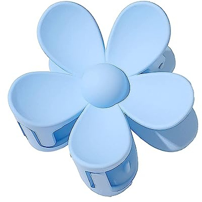 DPWOUM Blaue Haarklammern, Blumen-Haarspangen, große Haarklammern, starker Halt für Damen, dünnes Haar für Damen, dickes Haar, Clips und Haarspangen