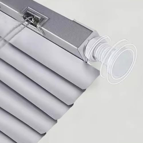 NIANXINN Ohne Bohren Alu-Jalousie,Aluminium-Jalousie Für Innen,wasserdichte Lichtanpassung Fenster Rollo,Silber,25mm Metall Lamellen,Anpassbar Farbe/Größe,Breite × Höhe (80cm x 200cm(32in x 79in)