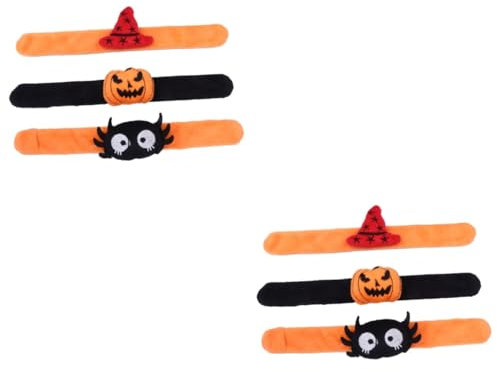 UPKOCH 6stücke Halloween Armbänder Mit Kürbis Hut Und Lustige Kinderarmreifen Für Partys Geburtstagsfeiern Und Bühnenaufführungen