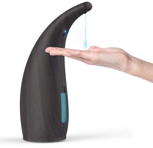 Dispensador de Jabón Automático, 300ml Dispensador Jabón Baño sin Contacto con Sensor Infrarrojo, 4 Niveles Ajustables, Funciona con Pilas (4xAAA no Incluidas), para Cocina Baño Hotel Hogar