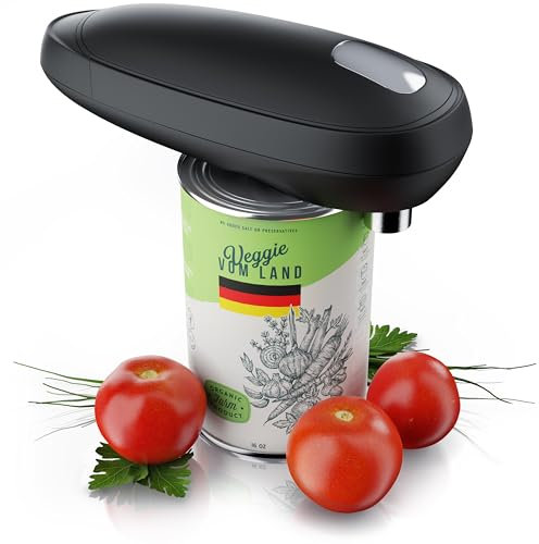 Arendo - Dosenöffner elektrisch - automatischer 360° Drehung - Öffnung ohne scharfe Kanten - für alle Dosengrößen - elektrischer Büchsenöffner - auch für Senioren