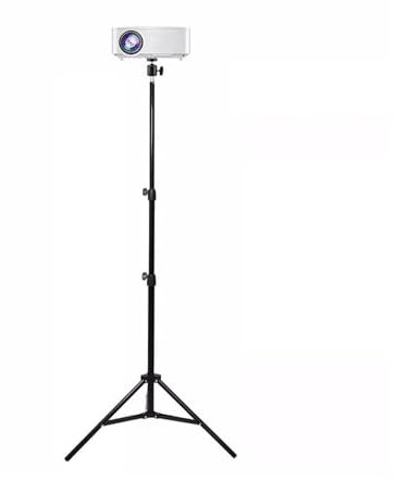 ZKALQECNF Projector Mount Stand Floor Tripod Home Projector Bracket Bedside Desktop Hole-free 6mm Telescopic Triangle Bracket Projector Ceiling Mount(Large)