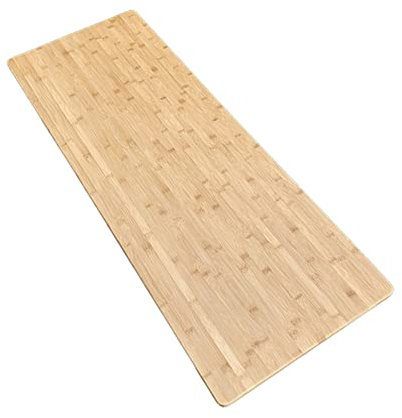 Piano da scrivania in bambù per scrivania elettrica regolabile in altezza, banco da lavoro universale fai da te, 59,4 x 59,4 x 2 cm, elegante colore legno, perfetto per casa e ufficio