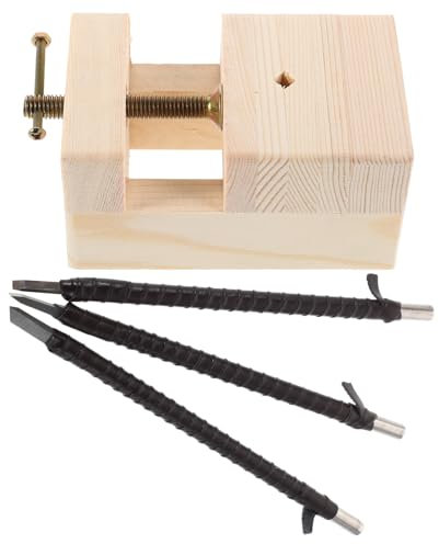 Housoutil Juego de Herramientas para Tallar Madera y Piedra Cuchillos de Acero de Tungsteno, 1 Set, Múltiples Cabezales, para Grabar Madera y Crear Artes