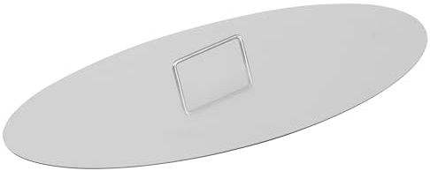 BBQ-Toro eldskål i rostfritt stål lock för Ø 80 cm eldskålar | Silver | Lock för eldskål | Täckplatta med handtag, lock för eldskålar