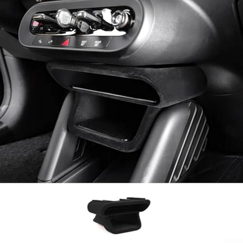 ZMdooreasy Elegante caja de almacenamiento para palanca de cambios para Mini Cooper ESE J01 EV 2024 2025, eleva el interior de tu vehículo con practicidad (negro flocado)