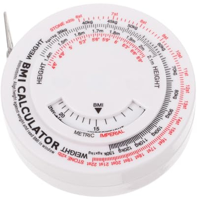 Yardenfun Corporal Redonda para Medición de Cintura y Cuerpo Herramienta de Seguimiento de Salud Portátil y Duradera para Objetivos de Fitness y Cálculo de Imc