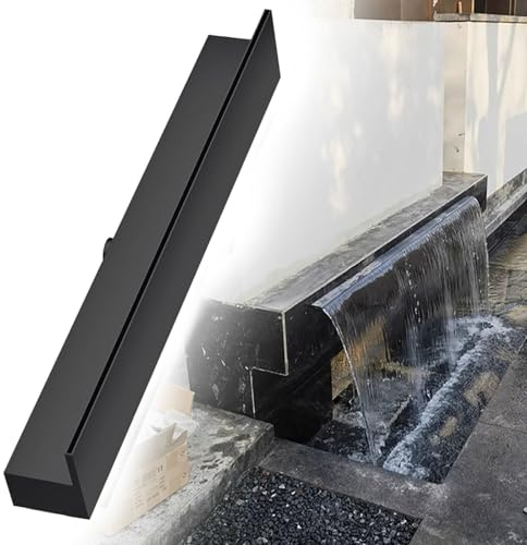 Cascada Piscina Kit de Cascada con Láminas para Estanque de 15 a 180 Cm para Jardín, Piscinas Elevadas, Fuentes con Aliviadero, Cascadas de Pared Empotradas Personalizadas de Repuesto(41in(105cm))
