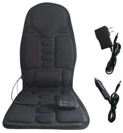 CGACCSD Cojín de asiento de masaje, cojín de masaje para asiento de coche, almohadilla térmica eléctrica relajación muscular, 3 modos para personas mayores, adultos, mujeres, hombres, deportistas