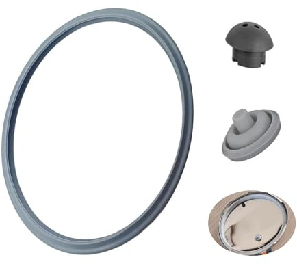 Bamyli Juego de piezas de repuesto 3 en 1 para olla a presión WMF Perfect & Perfect Plus – Anillo de sellado de 22 cm, válvula principal, válvula indicadora de presión – Apto para olla a presión de 3