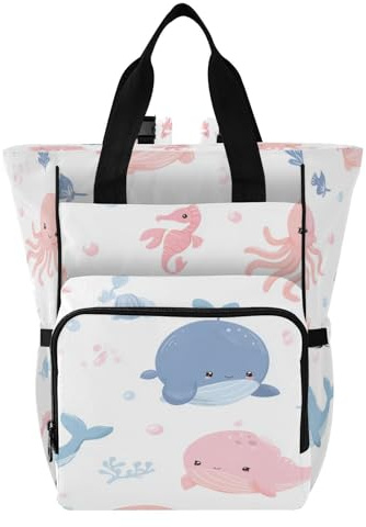 Ttgoth Sac à dos à langer étanche avec porte-biberons isothermes, sac à dos de voyage multi-poches avec sangles de poussette pour maman et papa