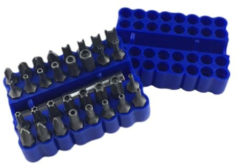 IMIKEYA Juego de Destornilladores Estrella con 33 Piezas de Bits de Seguridad, Material de Acero Alto, Portapuntas Magnético y Compacto para Uso Profesional y Doméstico Color Aleatorio
