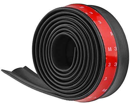 Youngine Universal Car Front Rear Bumper Protector Adhesive Rubber Bumper Lip Splitter Body Trim Spoiler 2.5M/8.2ft