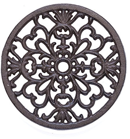 Marvells Cast Iron Decorative Round Circular Kitchen Trivet