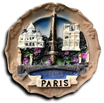 3D-Kühlschrankmagnet in Paris Frankreich, Eiffelturm, Touristensouvenirs, rund, handgefertigt, Paris, Reiseaufkleber, Kühlschrankmagnet, Heim- und Küchendekoration