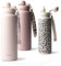 MAMEIDO Thermosflasche 500ml mit Strohhalm, Trinkflasche Kinder Edelstahl isoliert, Wasserflasche auslaufsicher BPA-frei (Blush Kissed, 0,5l)