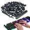 Jiehaojia 104 Pièces Rondes Punk Keycap, Panneau Mat, pour Clavier Mécanique Noir avec Outil de Retrait de Capuchon de Clé et Brosse de Nettoyage