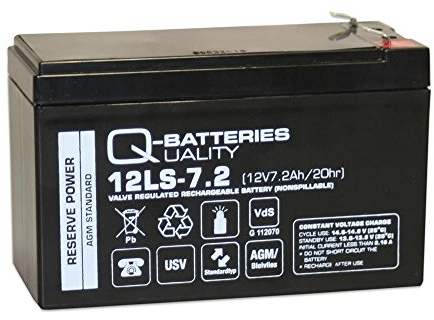 USV Batterie kompatibel mitPanasonic LC-R127R2PG 12V 7,2Ah AGM Akku mit VDs