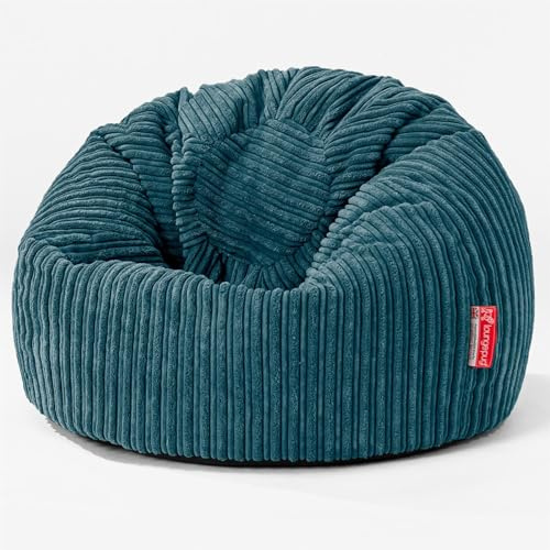 Lounge Pug Kinder Klassicher Kindersessel Sitzsack, Blaugrün Cordstoff, Kindersitzsack, Gaming-Sitzsack Beanbag für Jungen & Mädchen