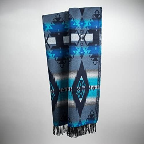 Apache Blanket, Plaid per divano in misto lana, morbido e caldo per l'inverno, letto, multicolore, 150 x 200 cm