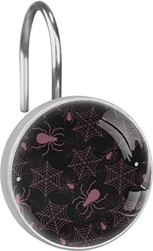 12 ganci decorativi per tende da doccia, in acciaio inox, per bagno, tenda da doccia, anelli a ragno