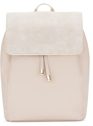 Expatrié Rucksack Damen Elegant Beige - Estelle - Moderner Kleiner Tagesrucksack für City, Business & Uni - Kunstleder Damenrucksack Klein - Wasserabweisend
