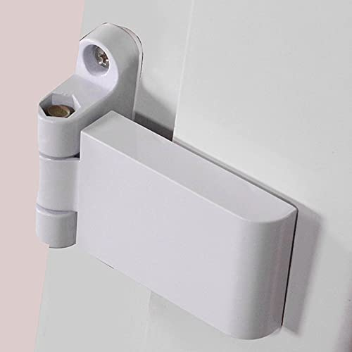 DAZZLEEX Charnière de porte et de fenêtre réglable à trois trous en plastique et acier robuste avec 7 vis