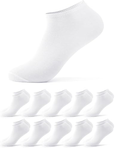 Occulto ankel strumpor kvinnor 10 pack (modell: Alexa) Vit 39-42