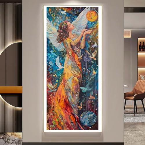 Diamond Painting Mutter Erde Diamant Painting Bilder Kinder Mond Diamond Art DIY Set Erwachsene Full Diamond Painting Zubehör, 5d Diamant Malerei Mosaic Stickerei Kits Home Wand Decor 40x120 cm Q199