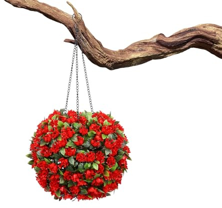 BESPORTBLE Solar Powered LED Solar Hanging Lamp Outdoor Garden Light with Flower Appearance, Plastic Material, 1w Power, for Terrace and Party Decorations
