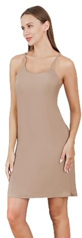 Channo kombinationsklänning, underklänning, mycket mjuk och bekväm, Beige förpackning 1, S-M