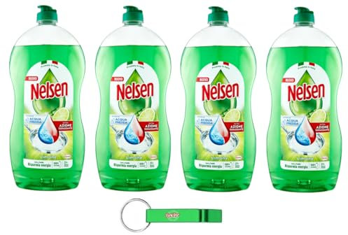 4 chiodi di garofano limone, Detersivo per Piatti – Detersivo per Piatti – Detergente per lavastoviglie al limone – Sgrassa accuratamente e ha un effetto rinfrescante sulle stoviglie 850 ml +