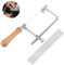 mizikuu Scie à Chantourner, Saw à Bijoux à Cadre en Acier Réglable avec 12 Lames de Scie à Métaux Manuelle Coupe PréCise pour Bois Pierre Jade Plastique Coupe de Métal Outil à Main Multifonction