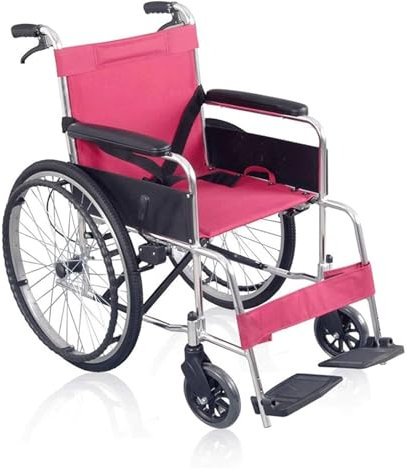 CVNIMV Fauteuils roulants Fauteuil Roulant Pliant Cadre Pliable léger Chaise de Voyage Portable Transit Petit Volume Type de poussée propulsé par Un accompagnateur Adulte