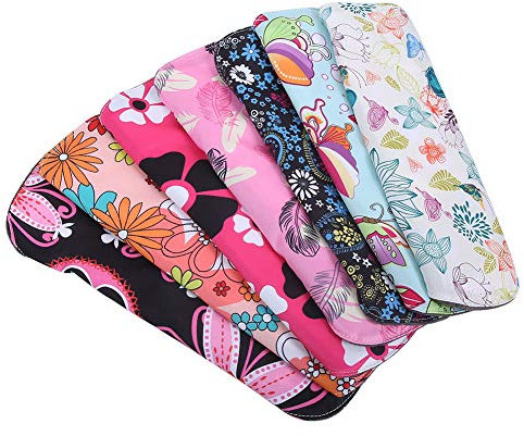 7-Stück Wiederverwendbare Stoff-Damenbinden aus Bambus Handtuchmaterial, Slipeinlagen für Menstruation, Pads mit Hygiene-Tuch für Damen, Reusable Cloth Menstrual Pads