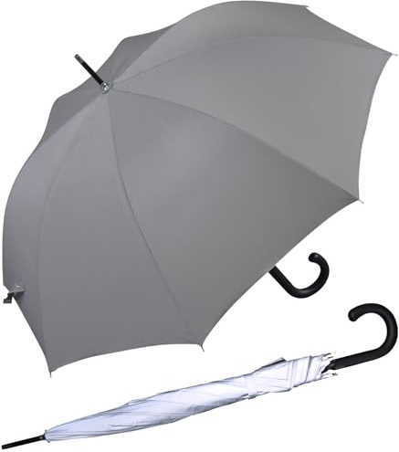 iX-brella überschlagfähiger Fiberglas Stockschirm mit Automatik - windproof - reflective
