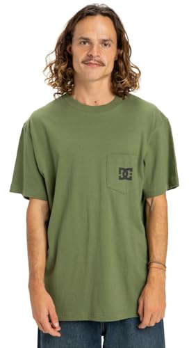 Dcshoes DC Star Pocket HSS - Camiseta de Manga Corta para Hombre, Color Verde XXL