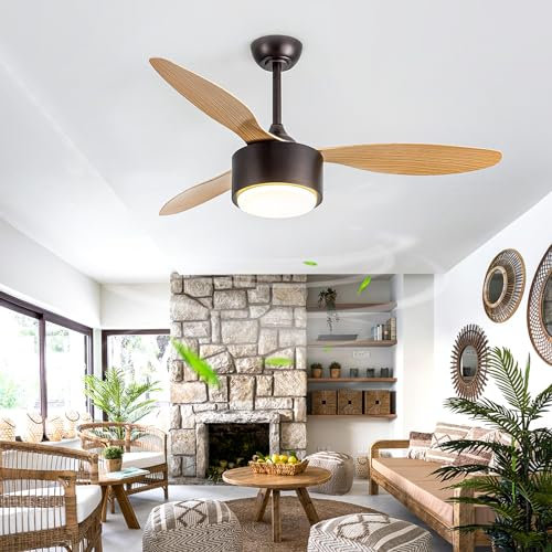 GODFSAHG Ventilatore da Soffitto Grande Luce Reversibile Ventilatore Moderno Ventilatori da Soffitto a 6 velocità con Luci Silenzioso con Timer Ventilatori da Soffitto con Lampade per Soggi