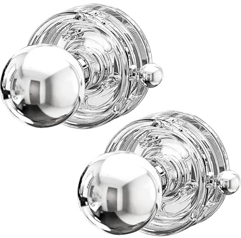 2 Stück Saugnapf Griff Transparent Haltegriff Glastür, Haken Saugnapf Extra Stark Ohne Bohren Mobilität Griff, Wasserdicht Wiederverwendbar Türgriff für Badezimmer Glastür (2)