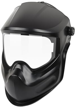 Casque de Soudure Auto-Darkissant | Protection Faciale pour Soudage - à Grande Fenêtre de Visualisation Anti-UV pour Travail du Métal Soudure MIG TIG Arc Industrie Automobile