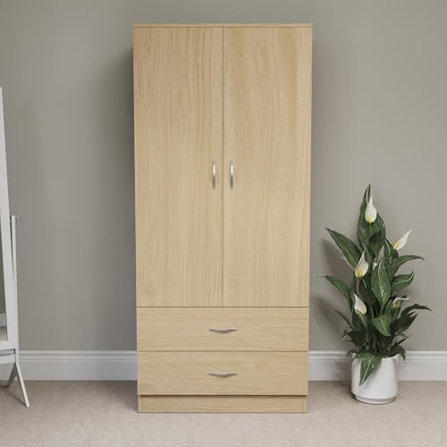 Vida Designs 2 Door 2 Drawer Wardrobe (Pine)
