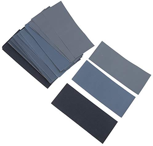 Bamjour Surtido de Papel de Lija, 42 Piezas 120#-3000# Juego de Papel de Lija de Grano Fino Kit de Abrasivo Hojas de de Bruñido Paquete Surtido de de para Lijado de Metal de Madera, Húmedo