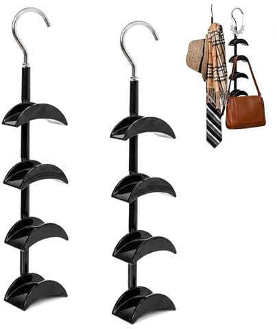 2 Stück Handtaschen Aufbewahrung,Taschen Aufhänger Organizer Hängend | Taschenregal für Handbag,Taschen Halter,Handbag Stand,Bag Organizer für Handtaschen, Krawatten, Schals, Tücher