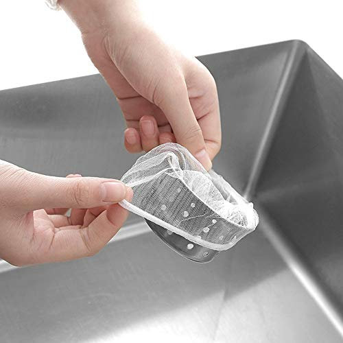 MoonyLI Sink Strainer Bag Kitchen Sink Strainer Disposable Mesh Sink Strainer Bags Bathroom Sink Garbage Filter mesh Drain Filter Bags Strainer Bag Suitable of Sinks (200Pcs)